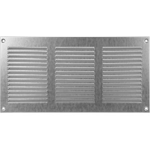 Grille d'aération galvanisée de 30 x 15 cm - Grilles d'air de retour en acier de qualité - pour plafond et paroi latérale HVAC - avec écran de protection contre les insectes (300 x 150 mm, galvanisé) - Neuf