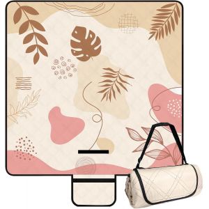 ASFASFq-Tapis de pique-nique avec envers imperméable, grande couverture de pique-nique pliable, tapis de plage, tapis de tente, tapis de tente, lavable, portable, pour le jardin, l'herbe humide, le c - Neuf