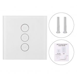 HJLIAN Interrupteur de rideau intelligent Wi-Fi, panneau de commande vocale pour Amazon Echo Google Home AC110-240 V (UE) - Neuf