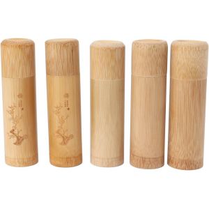 Lot De 5 Boîtes À Thé En Bois, Petite Boîte Ronde Hermétique Avec Couvercle Pour Conserver Biscuits, Thé, Sucre Et Café - Neuf