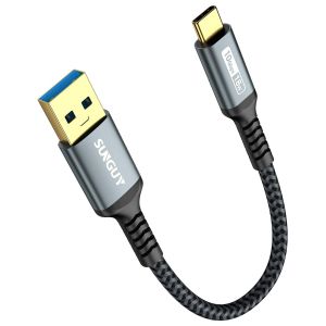 Cable USB C Court, 2 pi&iquest;&iquest;ces 15CM 10Gbps Cable USB vers USB C, Cable USB C Charge Rapide pour iPhone 16/15 Pro Max, Galaxy S24, Google Pixel, Android Auto, Huawei P40/P30, MacBook Pro - Neuf