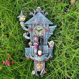 Hjlian Horloge De Maison Forestiere D'halloween En Resine Synthetique, Horloge A Coucou D'halloween Pour Decoration De Fete D'halloween - Neuf
