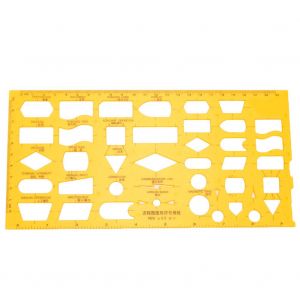 Regle geometrique creuse multifonctionnelle et durable pour dessin architectural (4351) - Neuf