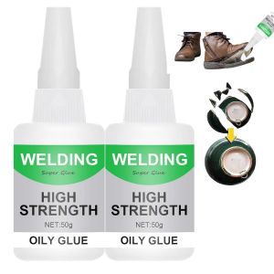 CHECARZHN--NO1-2Pcs*50G Super Colle Universelle, Colle Huileuse Haute Résistance, Colle Oily Extra Forte, Welding High Strength Oily Glue, Universal Super Glue Pour Coller Plastique, Verre, Bois, Mét - Neuf