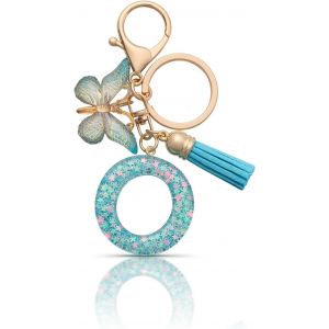 KAL-Porte-Clés Lettre Porte-Clés Fille Lettre Initiale Porte-Clés Pour Femmes Femmes, Bleu - Neuf