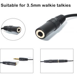Walkie Talkie K 2 Pin to 3.5mm Audio Cable Headphone Adapter Compatible with UV5R 888S Kenwood TK-3501 TK-3701 Quansheng Retevis for Two Way Radio - Neuf