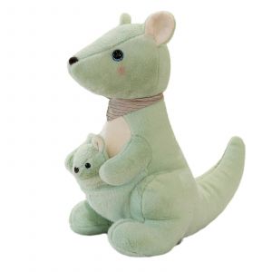 Peluche kangourou pour fille, jouet mignon pour dormir, décoration de la maison-vert - Neuf