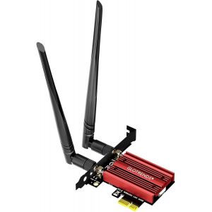 Ax5400 Carte Pcie Wi-Fi 6e Avec Support Discret Pour Pc De Bureau, Puce Intel Ax210, 802.11ax, Bluetooth 5.3, Compatible Windows 11/10/Linux, Non Compatible Avec Mac Os/Windows 7/Xp - Neuf