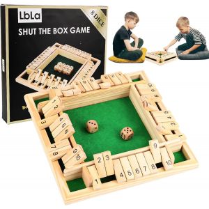 ERYI-Shut The Box, Jeux De Société Pour 4 Joueurs Avec Noix Classique Fermer Le Jeu De Table En Bois, Jouets Éducatifs Pour Enfants, Jeux De Société Pour Enfants 3 4 5 6 Ans - Neuf
