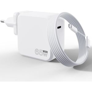 Bfs-¿65w Chargeur Usb C Rapide Avec Gan Tech Pour Huawei, Mac Book Pro/Air M1 M2, Dell Xps,Hp,Asus,I-Pad Pro/Air, Samsung Galaxy S23 Plus S22 Ultra S21, Chargeur Gan Avec 1.8m Câble Usb-C À C - Neuf