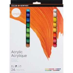 Set Peinture Acrylique 24 Tubes 12ml - Neuf