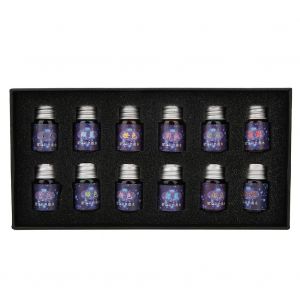 Encre Pour Stylo A Tremper En Verre Avec Poudre D'or, Saveur De Fleur, 12 Couleurs D'encre Pour Stylo A Tremper (#02) - Neuf