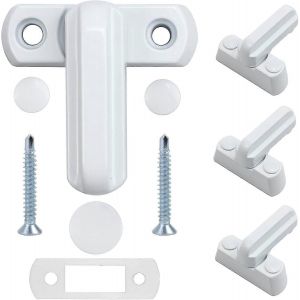 4 serrure de fenêtre-alliage de zinc-4PCS serrure de porte blanche-sécurité à la maison pour diverses fenêtres de porte-sécurité de la maison UPVC / PVC - Neuf
