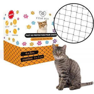 Meimie-Filet De Protection Pour Chat-Pour Balcon-Renforcé-4 X 3m-Avecmatériel De Fixation-Sans Perçage - Neuf