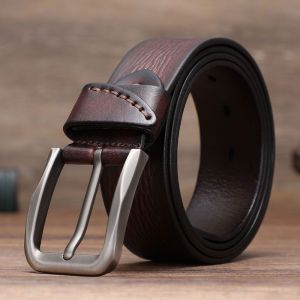 Ceinture De Cuir Mens Anti-Rayé Boucle Souple Véritable Ceintures Pour Les Jeans Décontractés Robe - Neuf