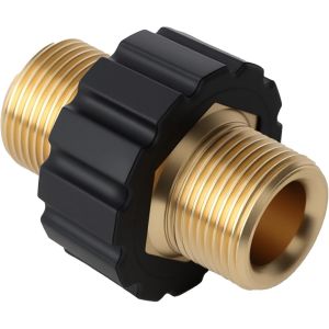 MEVRONISSHOP-Adaptateur Nettoyeur Haute Pression M22 x 1,5 en Laiton, Raccord Rapide avec Al&eacute;sage 14 mm, Adaptateur Pour Nettoyeur Haute Pression Compatible S&eacute;ries K, HD, HDs, Raccord Nettoyeur Haute - Neuf