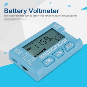 Voltmetre de batterie numerique multifonctionnel, capacite de la batterie, tension, equilibre, decharge - Neuf