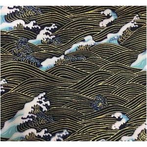 100 X 150 Cm-Tissu En Coton De Style Japonais-Vendu Au Mètre-Multicolore-Imprimé-Avec Éventail De Fleurs-Grue Volante-Tissu En Coton-Tissu De Matelassage-Pour Couture, - Neuf