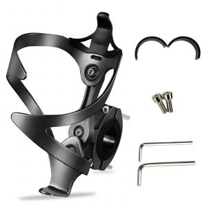 Porte-Bidon De Vélo Avec Adaptateur De Porte-Bidon,Porte-Bidon De Vélo Réglable En Alliage D'aluminium Pour Vélos,Vélo De Route,Vélo De Montagne,Vélos Pour Enfants (Noir) - Neuf