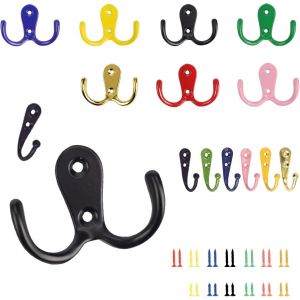 13 Pi&egrave;ces Pat&egrave;re Murale Color&eacute;es, Deux Sp&eacute;cifications Crochet Mural a Visser, Pat&egrave;re Alliage de Zinc, Proc&eacute;d&eacute; de Galvanoplastie, Adapt&eacute;s Salon, Chambre, Salle Bain - Neuf