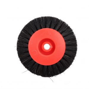 Brosse abrasive pour ponceuse, outil de polissage de bijoux et de travail du bois (poils courts, 4 rangees) - Neuf