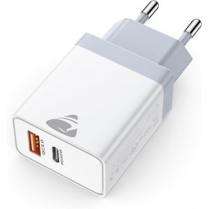 Thef-Prise Usb C, Chargeur Usb C Rapide Pour Iphone 16 15 14 13 12 11 Pro Max Plus Mini X Xs Xr Se, Ipad,Samsung Galaxy, 25w Prise Chargeur Iphone Rapide Bloc Chargeur Secteur Usbc Multi Adaptateur T - Neuf