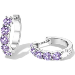 Kal-Boucles D'oreilles Or Argent Pour Femmes, Hypoallerg&eacute;nique Boucles D'oreilles En Cercle 925 Argent Pour Homme, 14k Plaqu&eacute; Or Boucles D'oreilles Cr&eacute;oles Avec Zircons Scintillants - Neuf