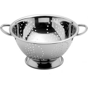 Passoire De Cuisine - Passoire Cuisine Avec Poign&eacute;es Et Base - Tamis Cuisine Avec Poign&eacute;e - Filtre Pour Nouille, Riz, Pates, L&eacute;gumes - Acier Inoxydable - Argent&eacute; - Diam&egrave;tre 24 Cm[APP8811663] - Neuf