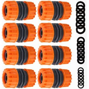 Lot de 8 connecteurs de réparation de Tuyau,connecteurs de réparation de Tuyau PCS,connecteurs à Deux rallonges et Prises Fixes pour Tuyau de Jardin 1/2 - Neuf