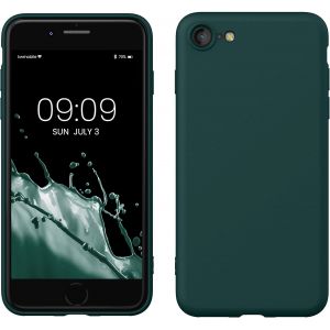 Housse Compatible Avec Apple Iphone Se (2022) / Iphone Se (2020) / Iphone 8 / Iphone 7 Coque - Housse De T&eacute;l&eacute;phone Souple Et Fine En Tpu Silicone - Vert Bouteille - Neuf