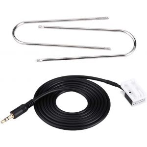 KALANKA-cable auxiliaire peugeot 207, C&acirc;ble Adaptateur AUX pour Voiture, c&acirc;ble o auxiliaire AUX pour Voiture, Accessoires &eacute;r&eacute;o pour Radio de v&eacute;hicule pour Voiture avec Outils de Suppression de Radio - Neuf