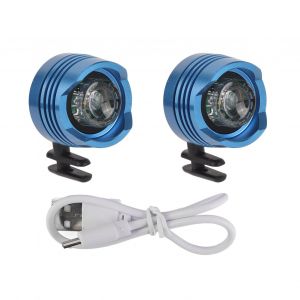 Lot De 2 Sabots Lumineux Decoratifs Pour Chaussures, Phares, Petits Sabots, Brillent Dans Le Noir, Pour La Marche, La Course, Le Camping, Cadeau Amusant, Bleu - Neuf