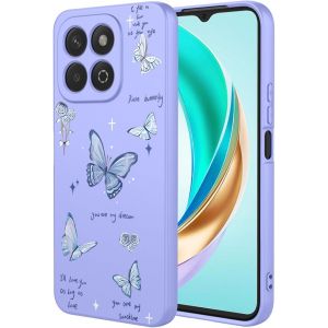 Kal-Silicone Coque Pour Honor X6b 4g, Antichoc Souple Soyeux Très Mince Premium Tpu Housse, Élégant Simple Mignon Motif Étui, Anti-Rayures Tissu Microfibre, P8 - Neuf