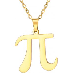 Kal-Collier Délicat Avec Symbole Pi Pendentif Léger En Acier Inoxydable Pour Mathématiques Physique Science Bijoux Stem Pour Femmes Et Hommes - Neuf