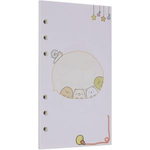 Zelten Color&eacute; 40 Feuilles De 80 Pages De Papier Perfor&eacute; Pour Reliure &Agrave; 6 Trous - Journal Intime Rechargeable (A6, Puff Blank)[Z424] - Neuf