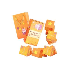 Bo&icirc;te cadeau surprise pliable avec argent rebondissant pour les anniversaires et No&euml;l - Neuf