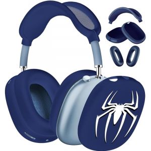 LORANKA-Coque 3 en 1 en silicone pour &eacute;couteurs Apple AirPods Max, accessoire AirPod Max, accessoire de protection, bandeau, oreilles, anti-rayures et anti-transpiration (bleu marine) - Neuf