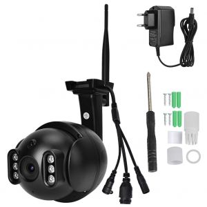 Camera de securite exterieure intelligente 1080p HD, etanche, WiFi, PTZ, IA, vision nocturne infrarouge (prise UE) - Neuf
