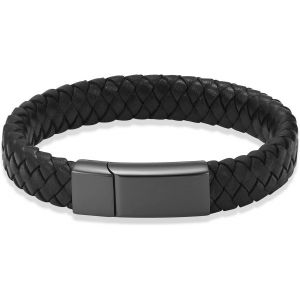 Eryi-Bracelet Urne Funéraire Pour Cendres Pour Homme Et Femme - Bracelet Commémoratif En Cuir Tressé - Neuf