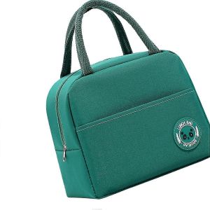 Sac à lunch haute capacité fourre-tout réutilisable conservation de la chaleur dîner isolation sac suspendu vert - Neuf