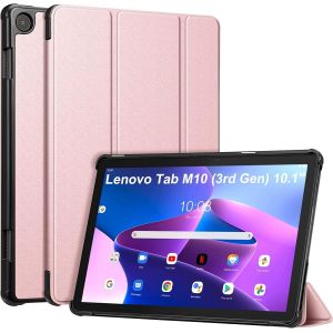 Coque Pour Lenovo Tab M10 (3rd Gen) 10.1 Pouces 2022 (Tb328) - Étui Fin Et Rigide Housse Pliable Légère, Protection Pour Lenovo Tab M10 3ème Génération, Or Rose - Neuf