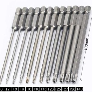 Jeu de 11 embouts Torx longs pour tournevis et appareils électriques goodnice - Neuf