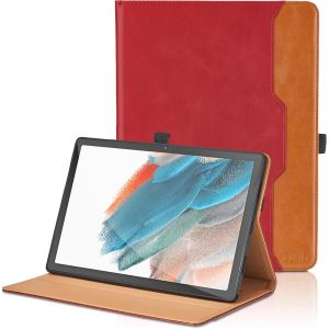 Coque Pour Samsung Galaxy Tab A8 2021/2022 10.5 Pouces (Sm-X200/Sm-X205) Pu Cuir Cover Tablette Housse De Protection Auto R&eacute;veil/Sommeil, Flip Portefeuille &Eacute;tui Avec Fonction Support - Rouge - Neuf