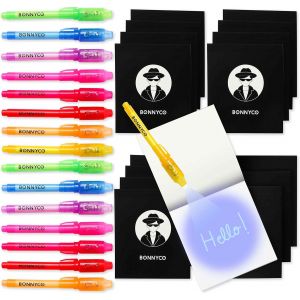 Eryi-Stylo Encre Invisible Et Carnet De Notes, Pack De 16 Petits Cadeaux Anniversaire Pour Garçons Et Filles | Cadeau Anniversaire Enfants, Cotillons, Jouets Pinata | Pochette Surprise, Prix D'école - Neuf