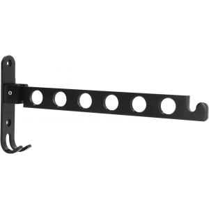 LETNERNY-Cintre Pliable Mural, Noir 90° Cintre Mural Pliant Porte Manteau Avec 6 Trous Pour Salle De Bains, Chambre, Coucher De Blanchisserie - 31X14.5Cm - Neuf