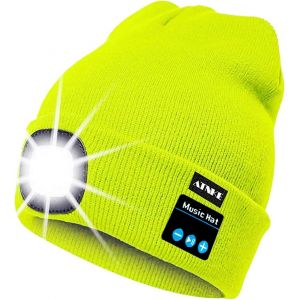 Led Bluetooth Bonnet Lumineux,Rechargeable Usb Rechargeable Musical Running Chapeau Ultra Lumineux 4 Led Lampe Étanche Utilisation Lumière Pour Ski Randonnée Camping Vélo.[F180] - Neuf