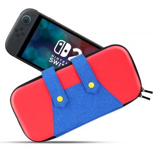 Pochette de Transport Compatible avec Nintendo Switch 2, &Eacute;tui pour Switch 2 (2025) Housse Rigide Case avec 10 Cartouches de Jeux, Rangement Bo&icirc;tier Voyage pour Console et Accessoires - Neuf