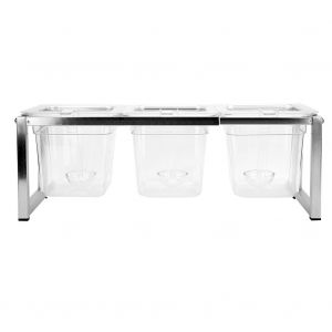 Hjlian Boite A Epices Evolutive En Acier Inoxydable Pour La Maison Et La Cuisine, Etagere En Acrylique, Kit De Pots A Epices - Neuf