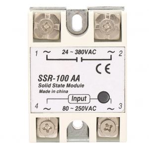 Module relais statique monophase SSR-100AA Entree 80-250 Vca Sortie 24-380 Vca - Neuf