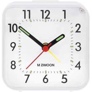 KAL-Réveil Analogique Silencieux Petite Réveil De Voyage Sans Tic-Tac Silencieux De Table Avec Veilleuse Fonction Snooze Réveil À Pilesl Grand Écran De Bureau Pour Chambre À Coucher Bureau (Blanc) - Neuf
